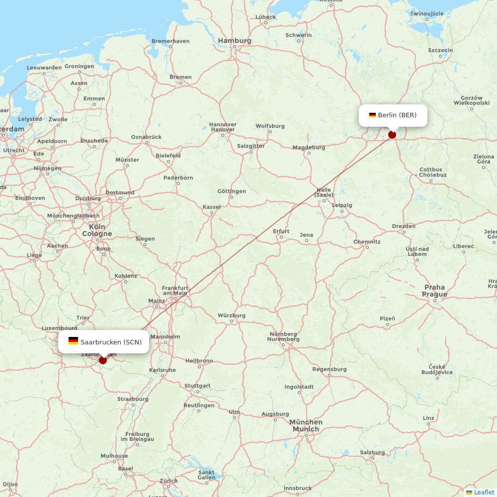Danish Air at BER route map
