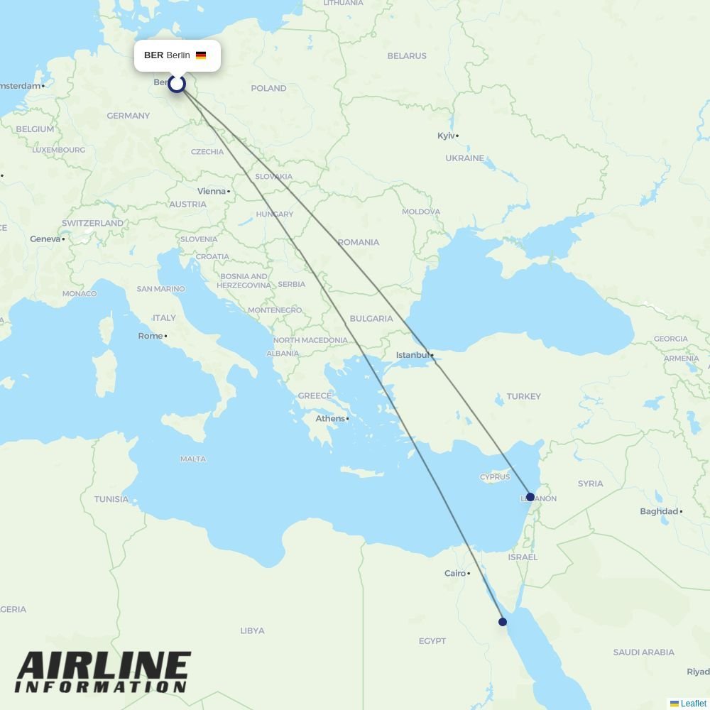 Sundair routes from BER