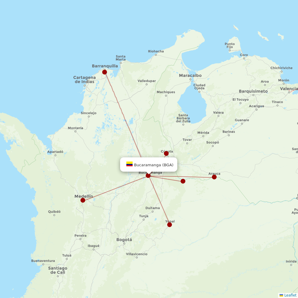 EasyFly at BGA route map