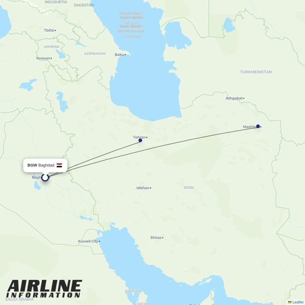 AIS Airlines routes from BGW
