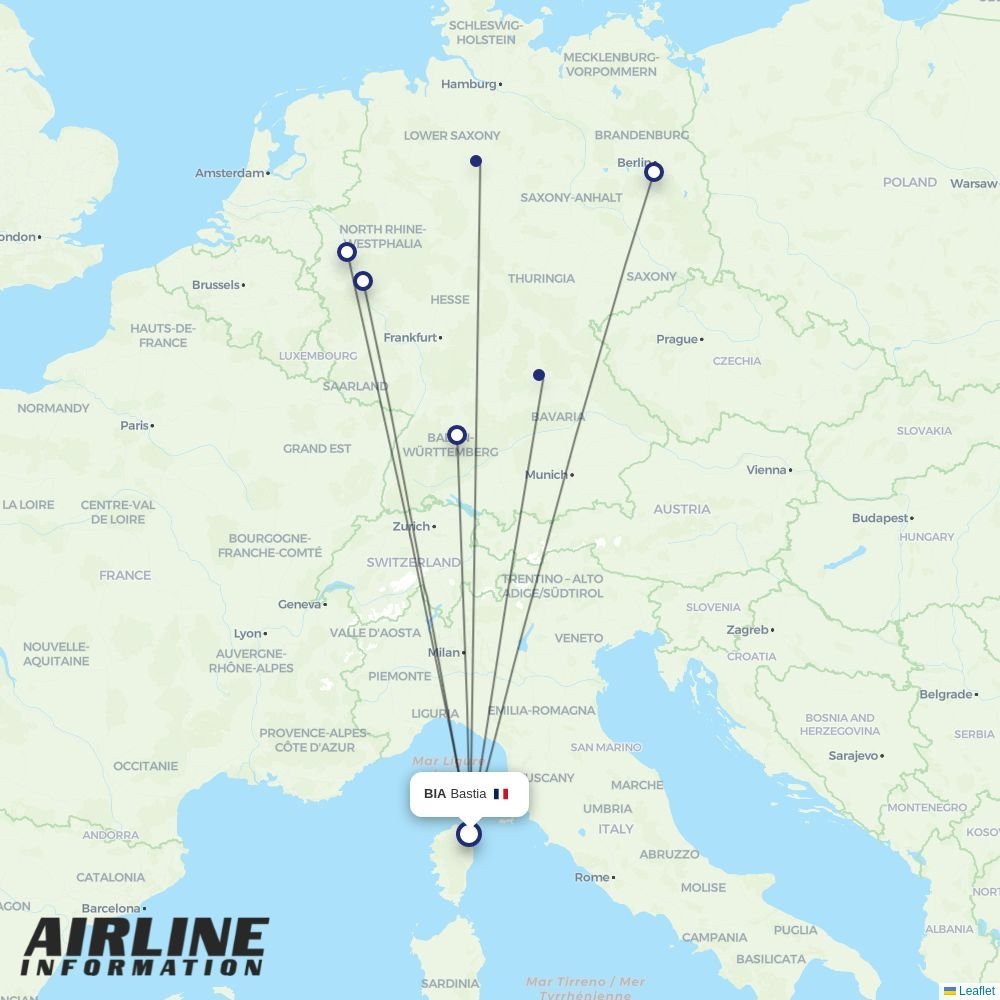 Eurowings routes from BIA