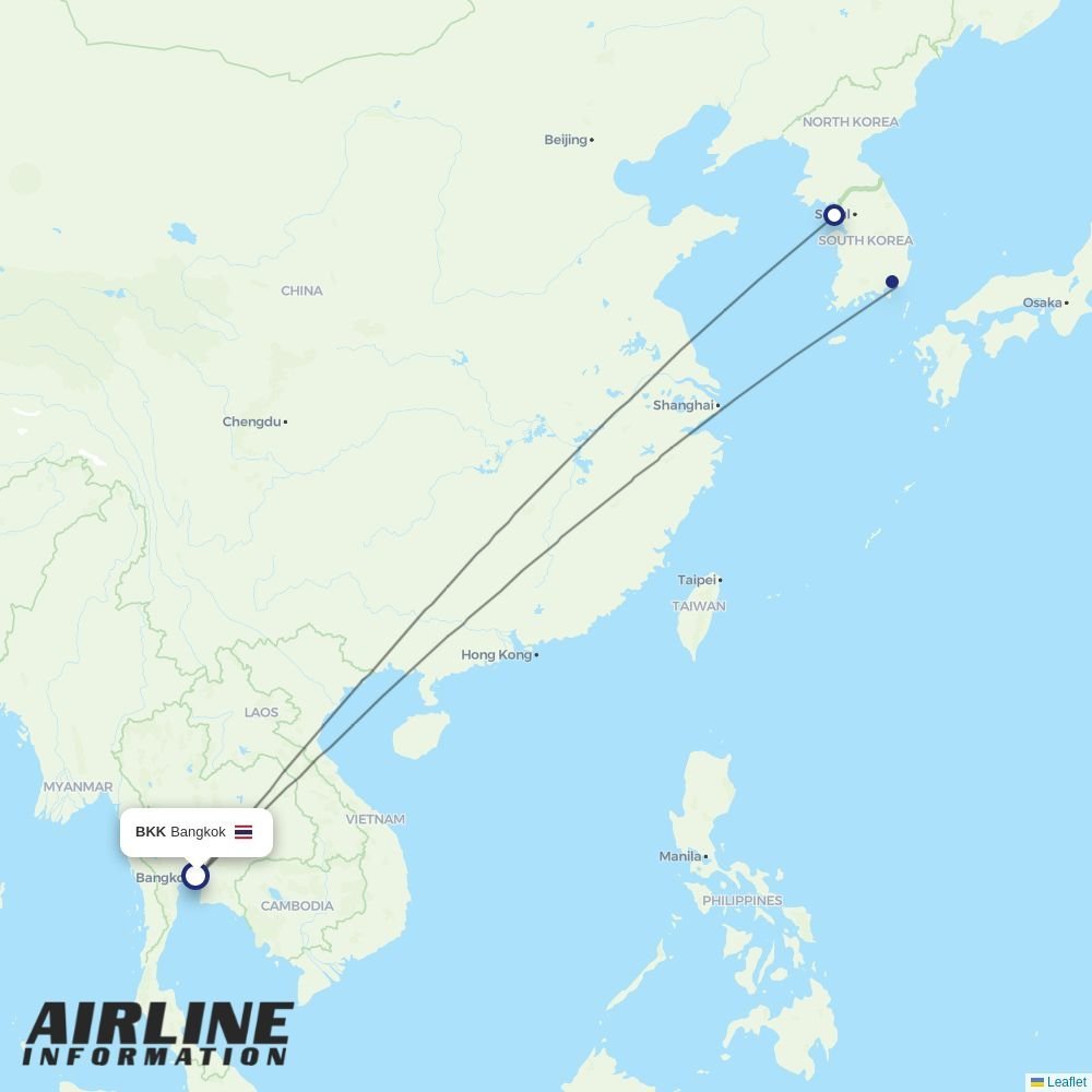 Jin Air routes from BKK