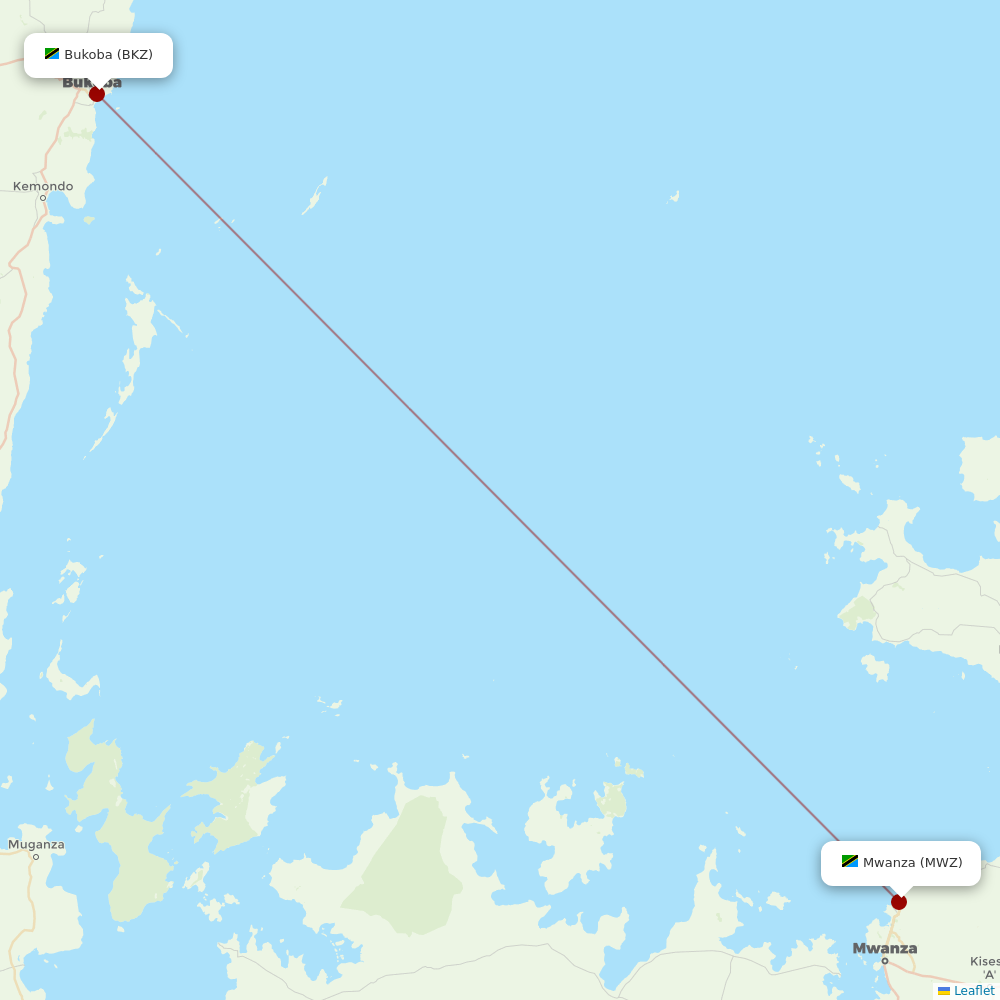 Precision Air at BKZ route map