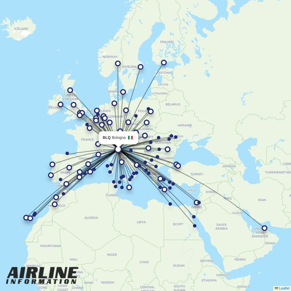 Neos routes from BLQ