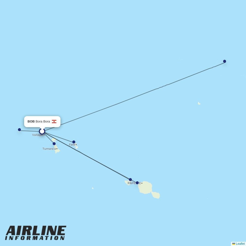 Air Moana routes from BOB