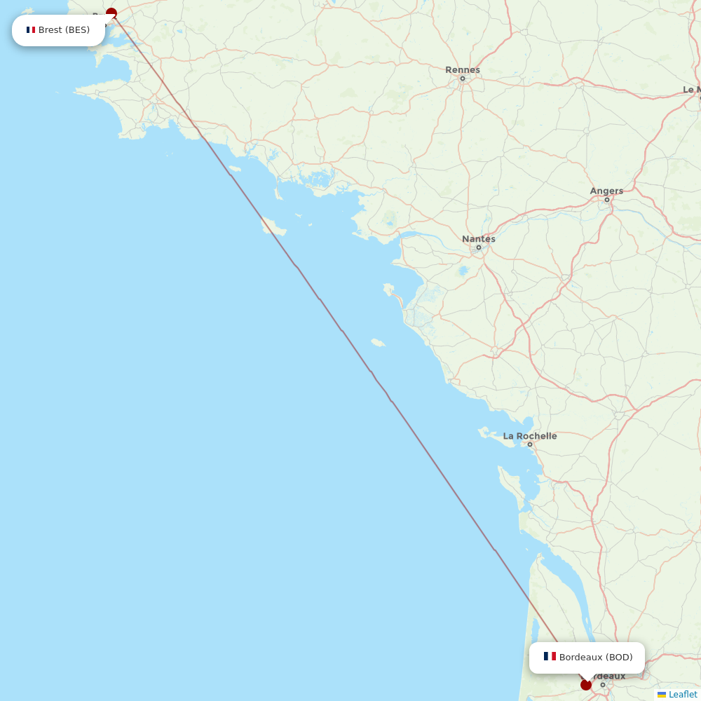 Chalair at BOD route map