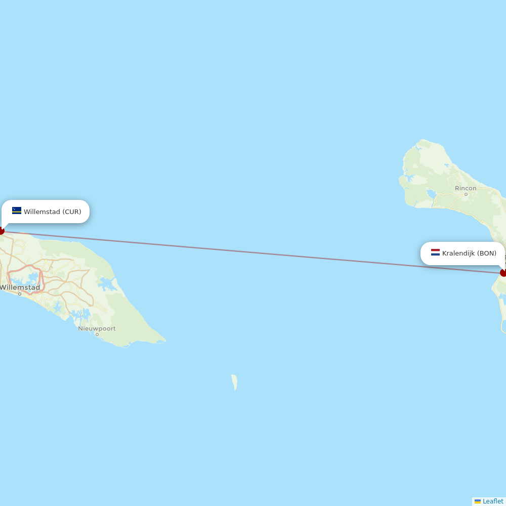 Divi Divi Air at BON route map