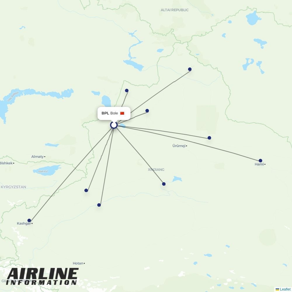 Gestair routes from BPL