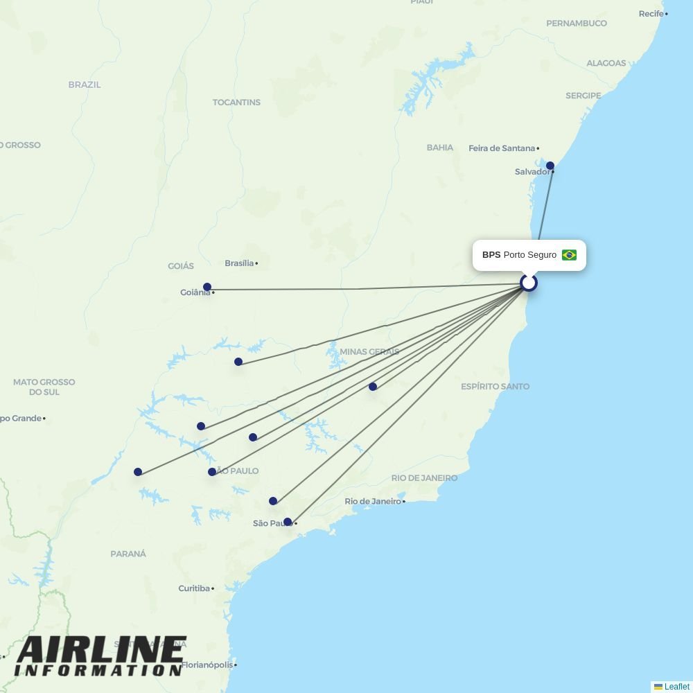 Azul routes from BPS