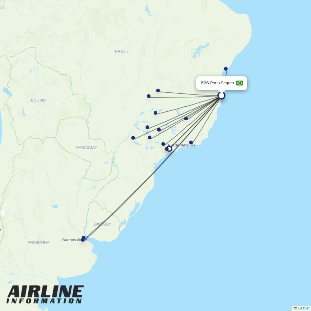 Gol routes from BPS