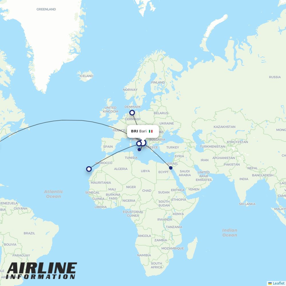 Neos routes from BRI