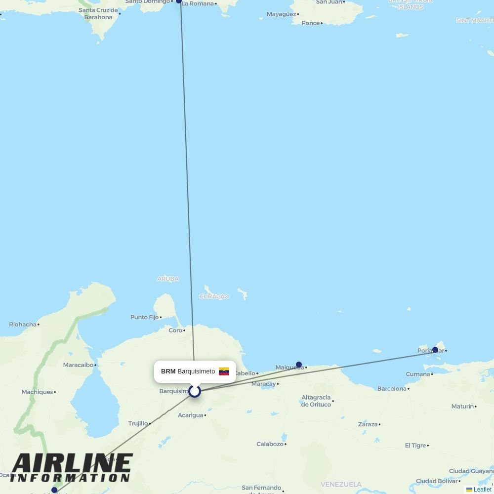 Conviasa routes from BRM