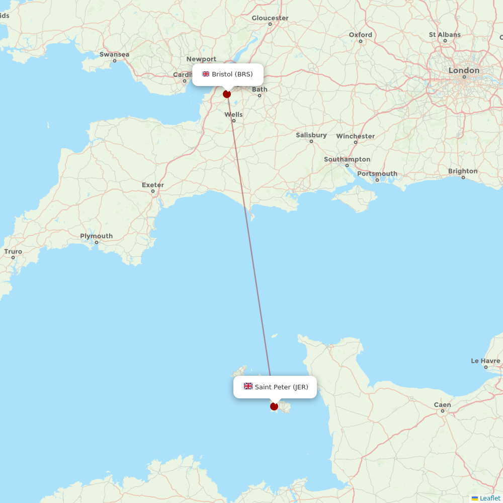 Blue Islands at BRS route map