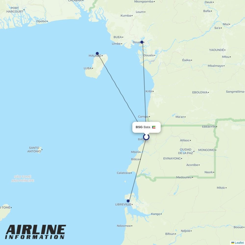 CEIBA routes from BSG