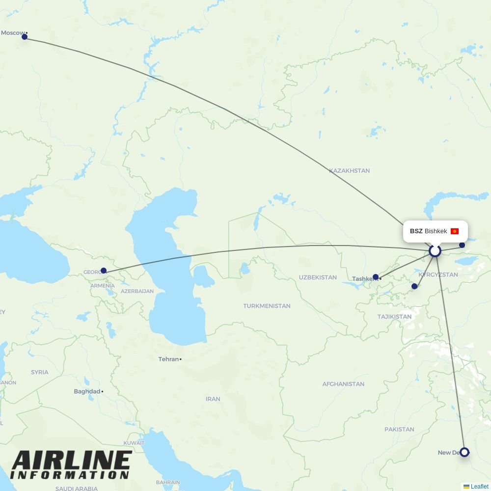TezJet routes from BSZ