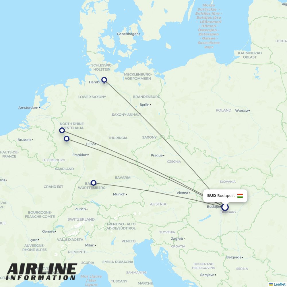 Eurowings routes from BUD