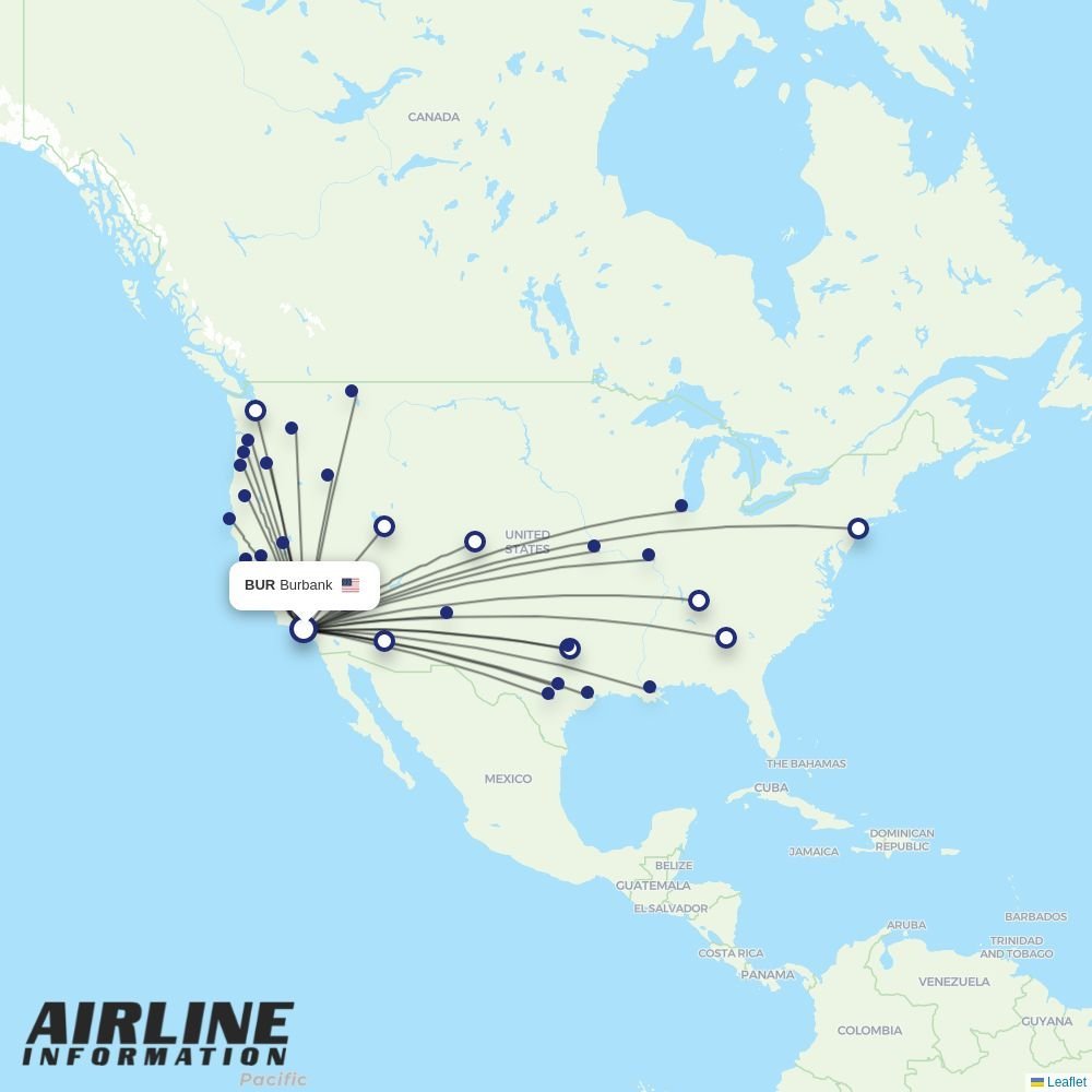 Breeze routes from BUR