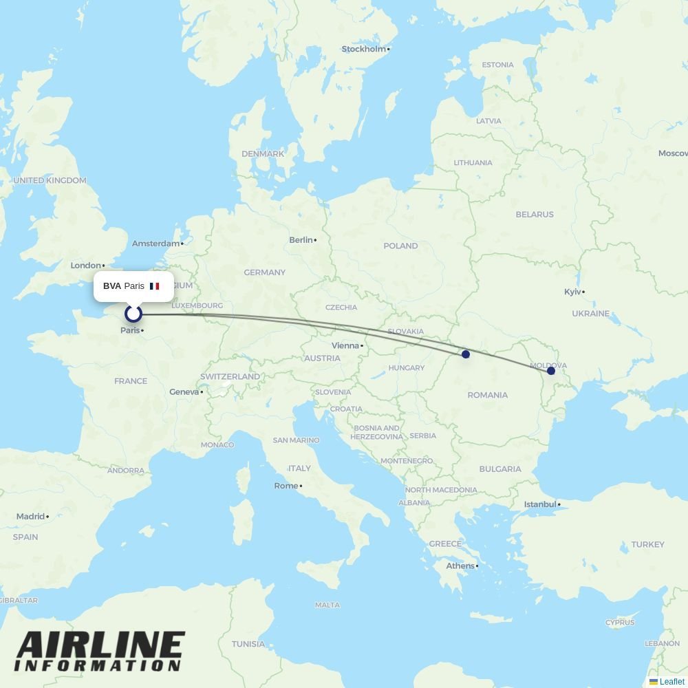 HiSky Europe routes from BVA