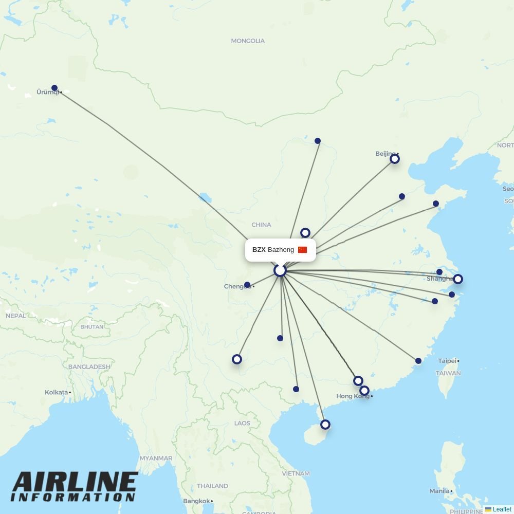 Air Changan routes from BZX