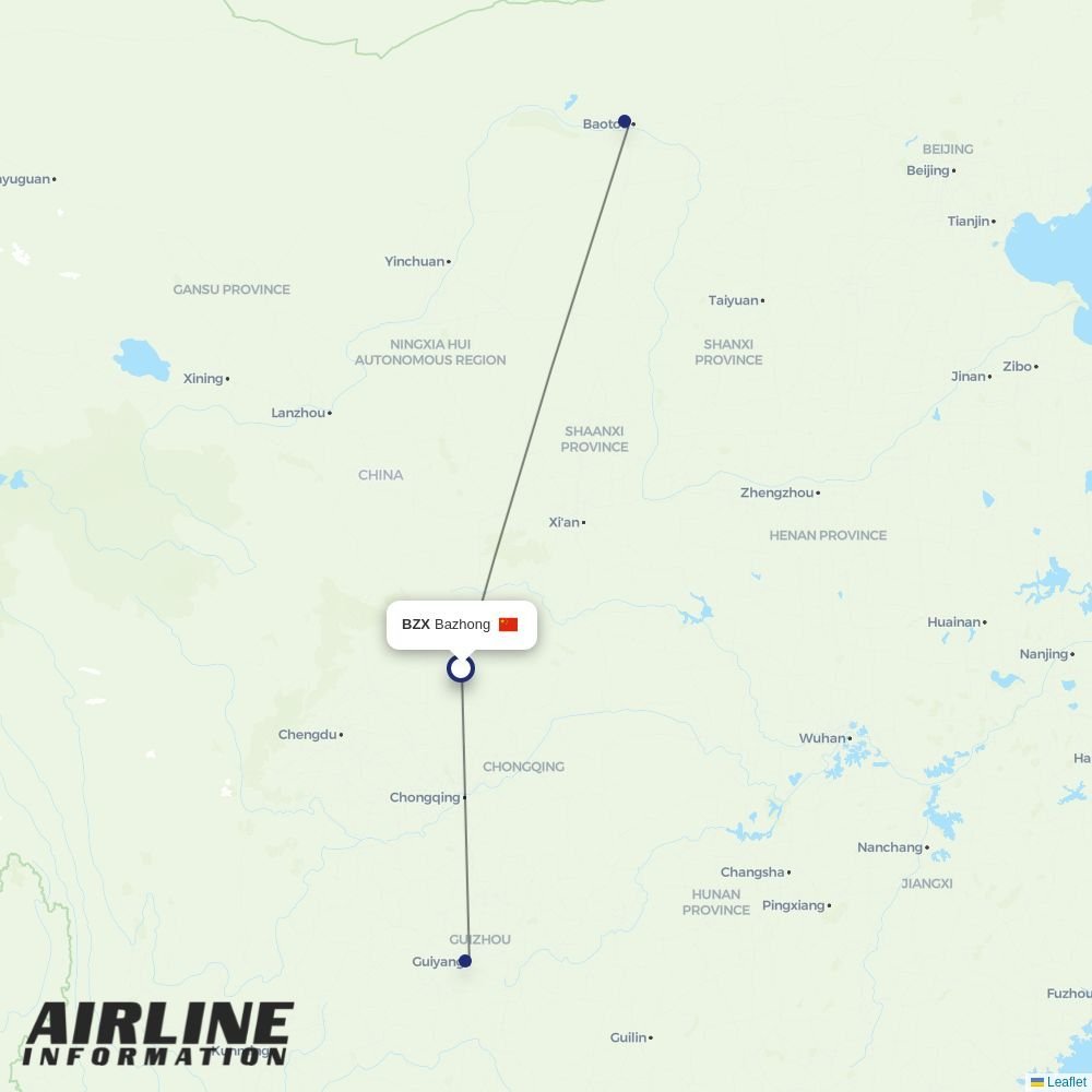 Gestair routes from BZX