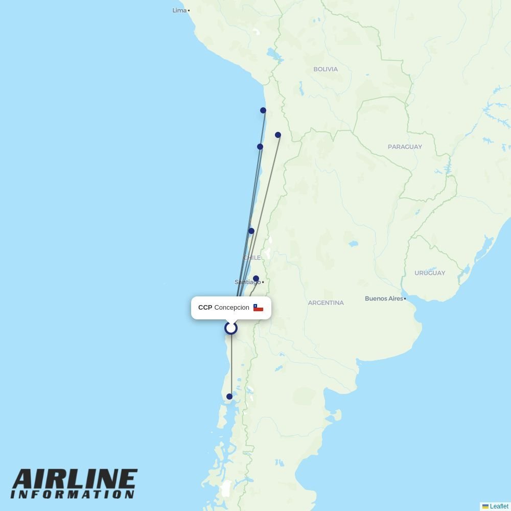 JetSMART routes from CCP