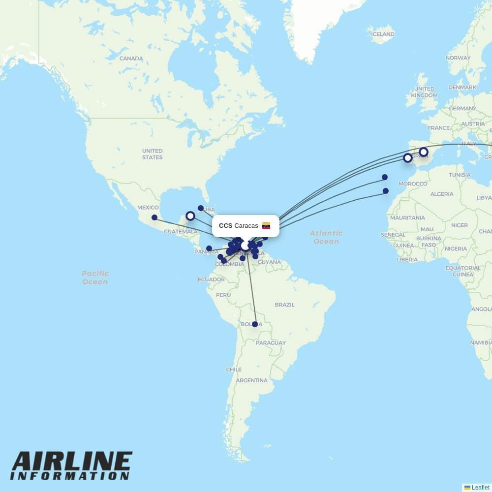 Avior routes from CCS