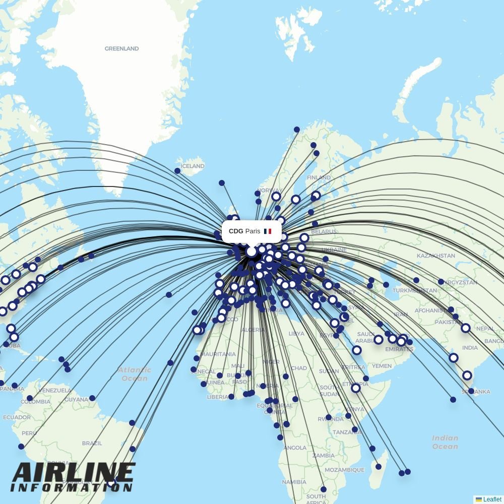 Jet2 routes from CDG