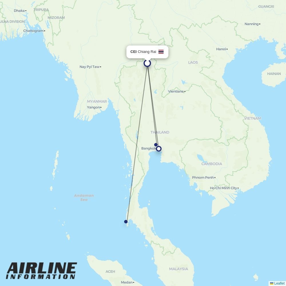 Vietjet Thailand routes from CEI