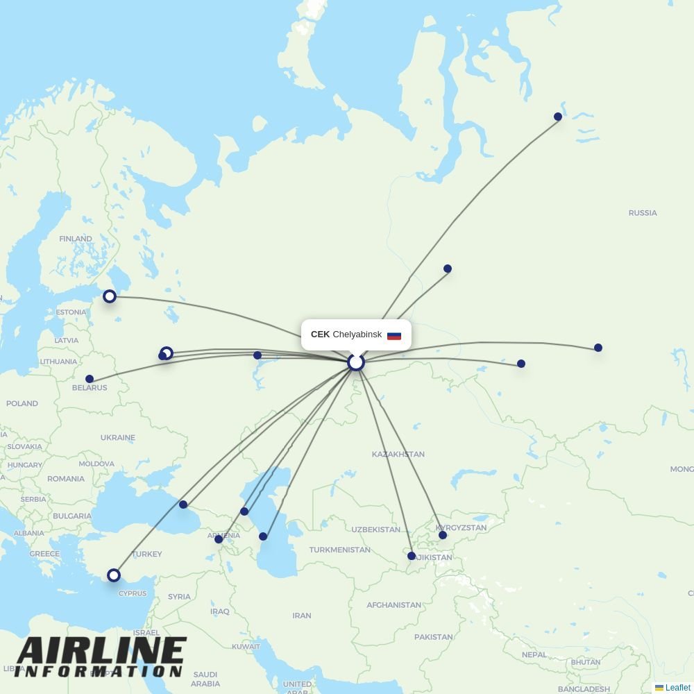 Red Wings routes from CEK