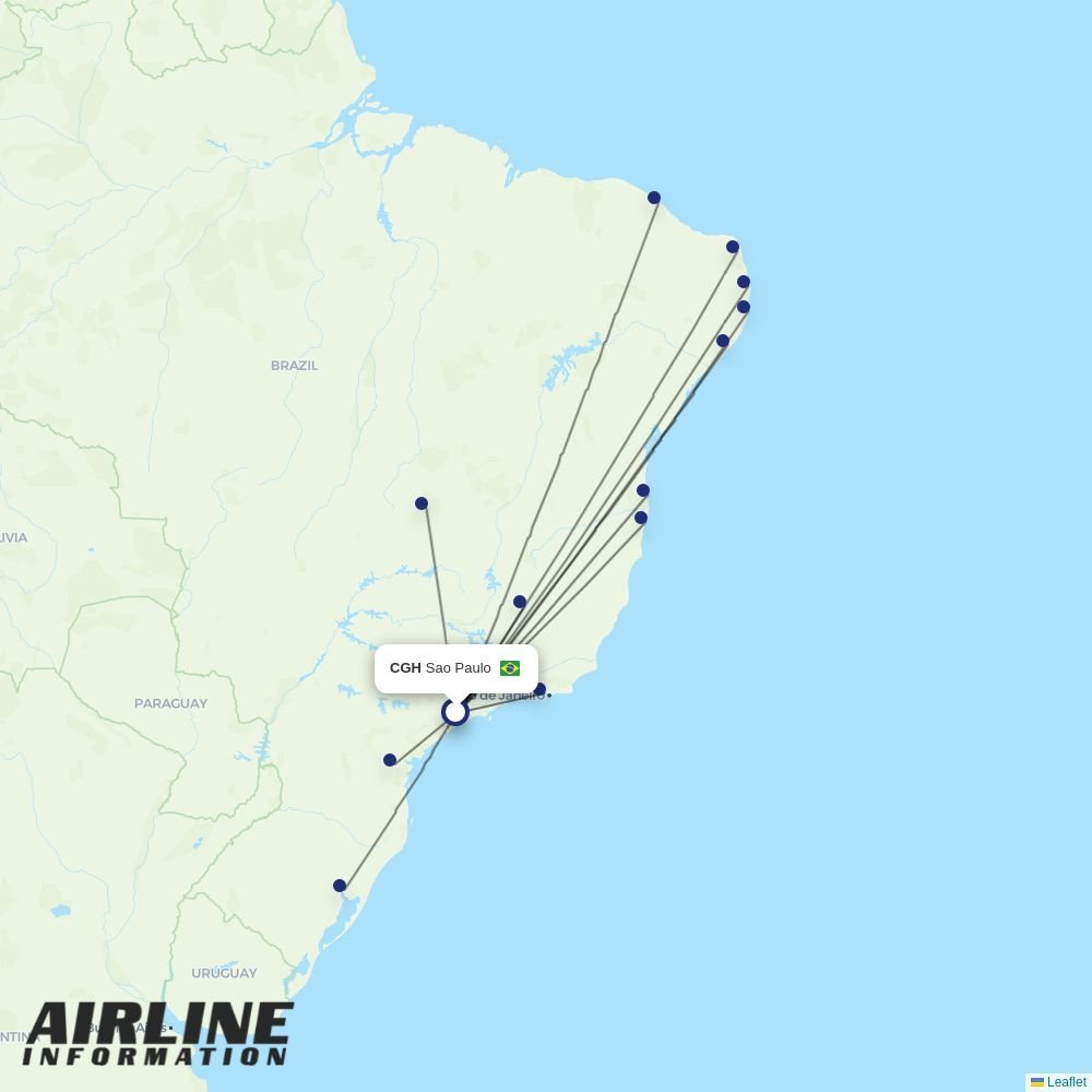 Azul routes from CGH