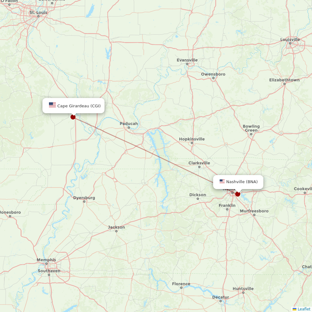 Contour Aviation at CGI route map