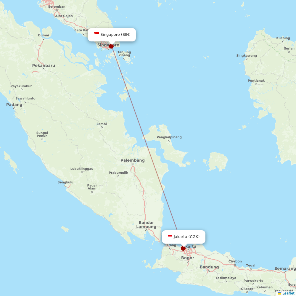 Scoot at CGK route map