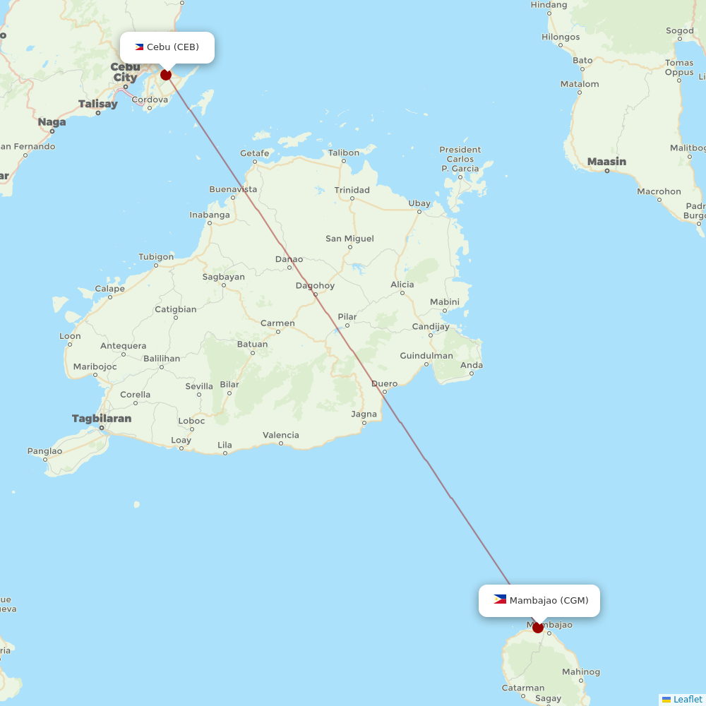 Cebgo at CGM route map