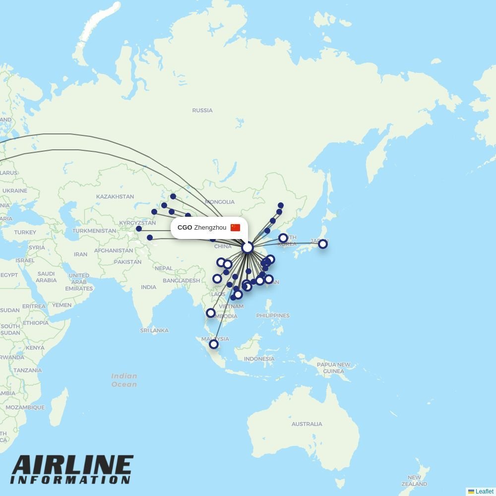 China Southern routes from CGO