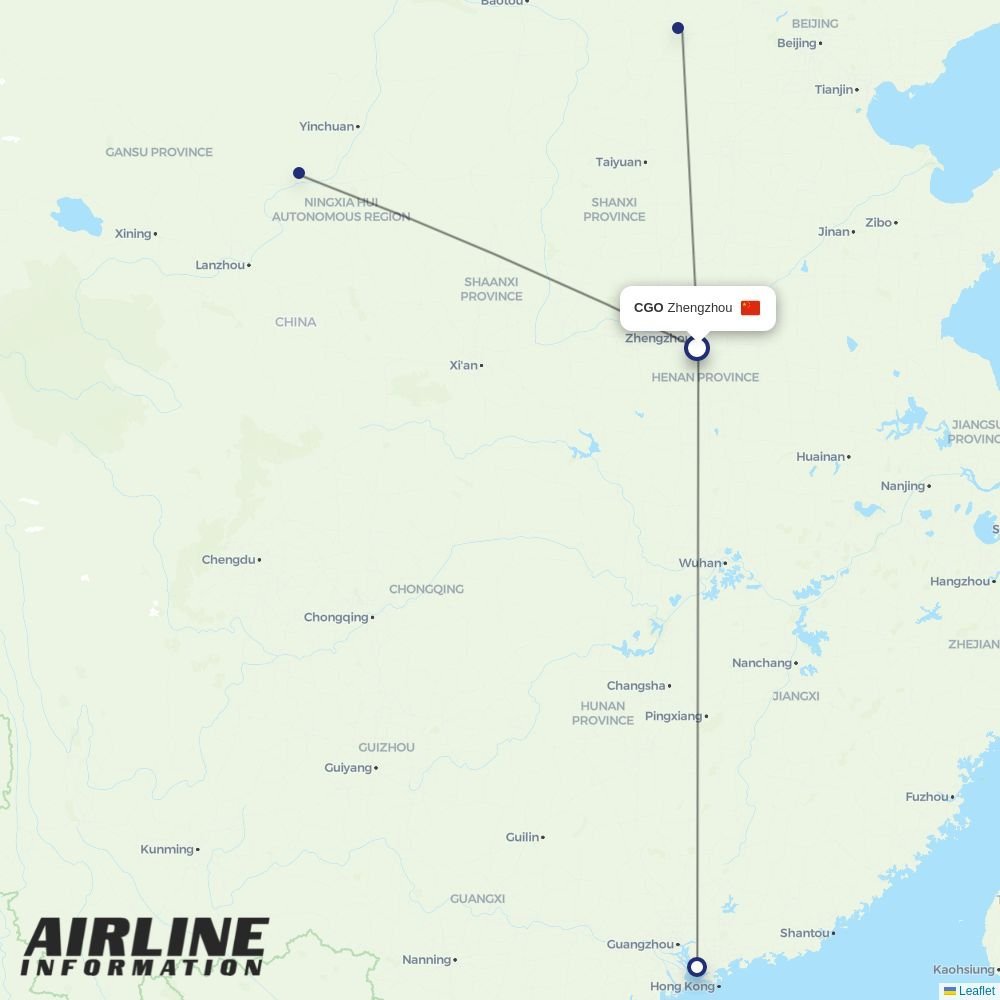 Donghai Airlines routes from CGO