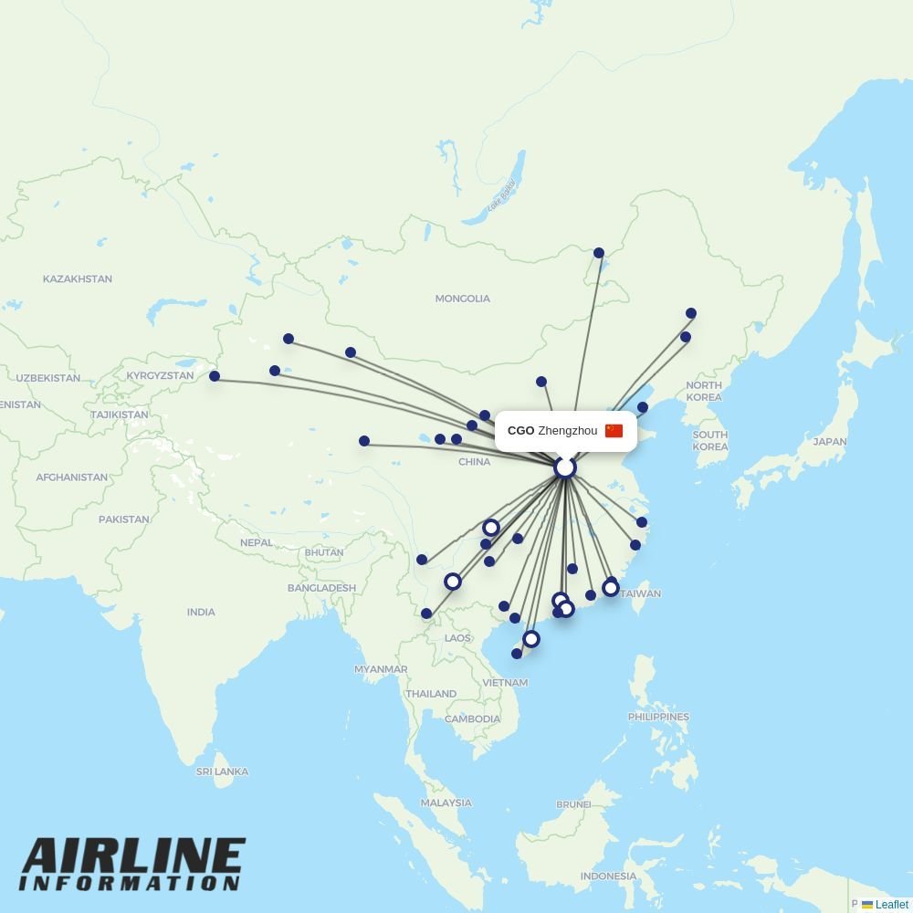 West Air (China) routes from CGO