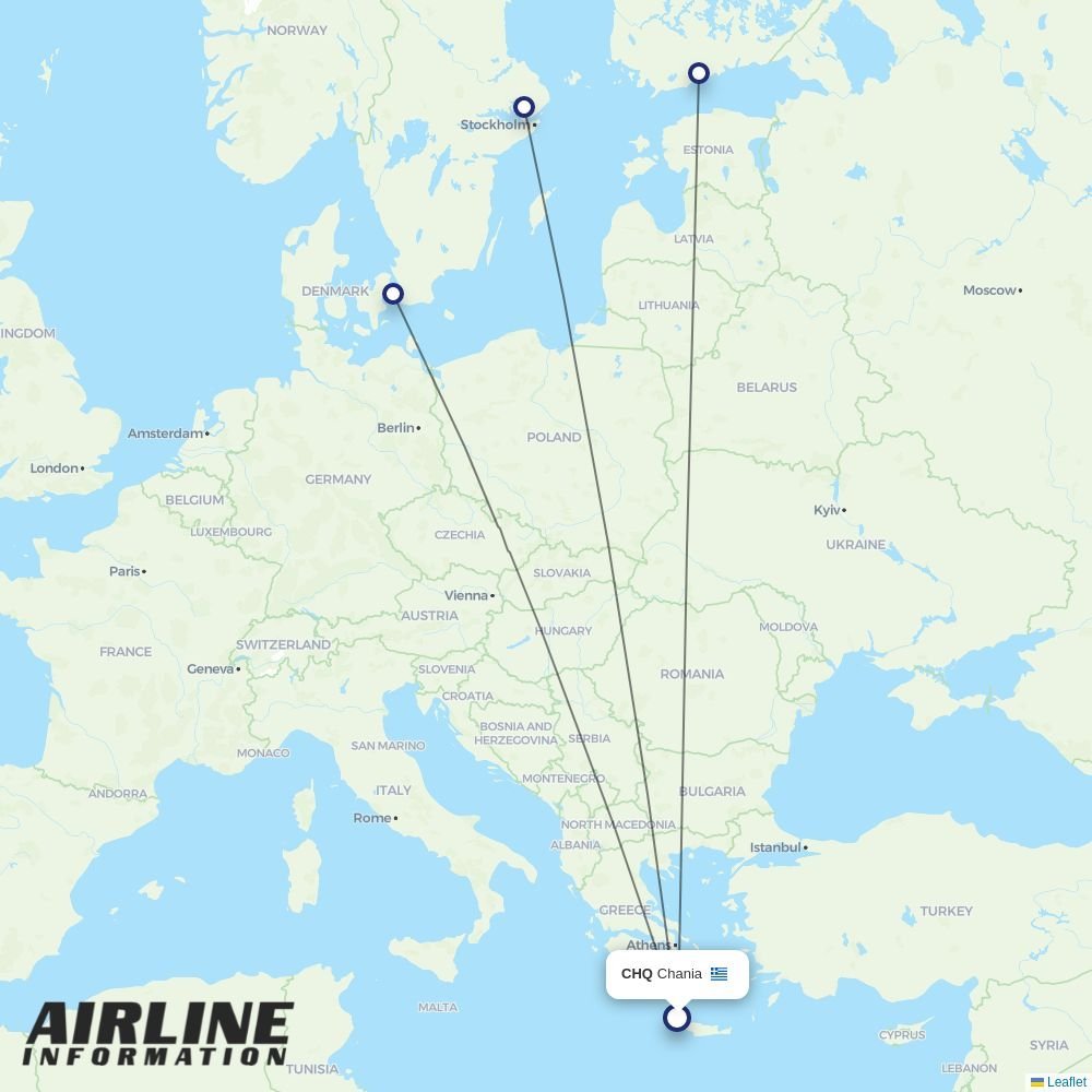 Norwegian Air Sweden routes from CHQ