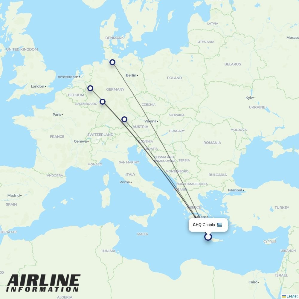 Condor routes from CHQ