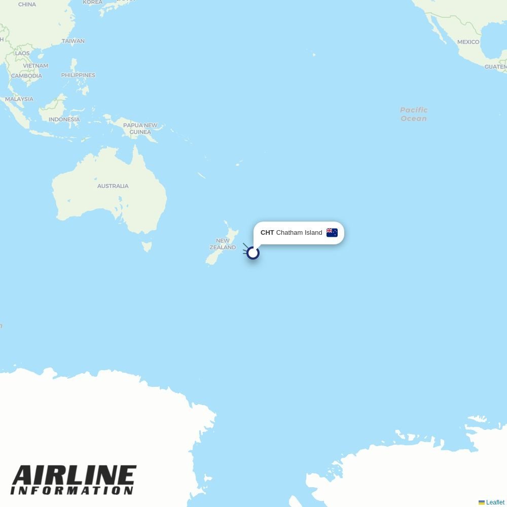 Air Chathams routes from CHT