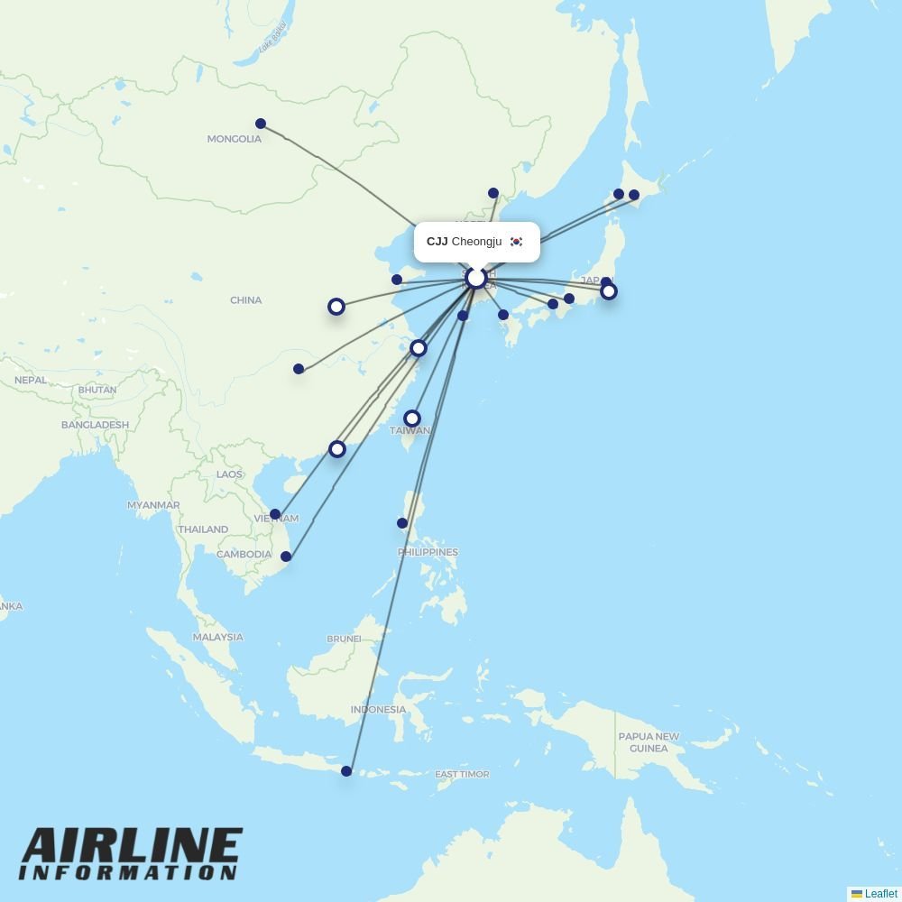 Aero K routes from CJJ