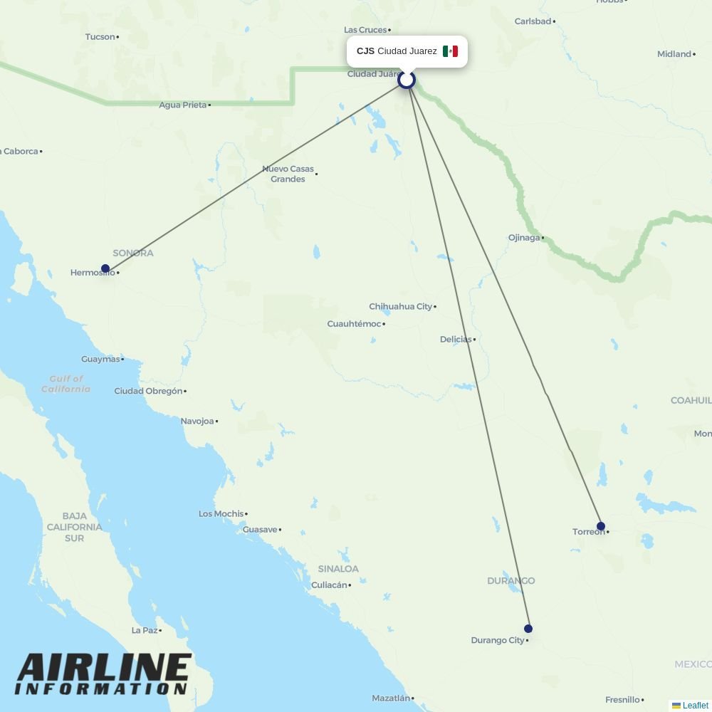 TAR Aerolineas routes from CJS