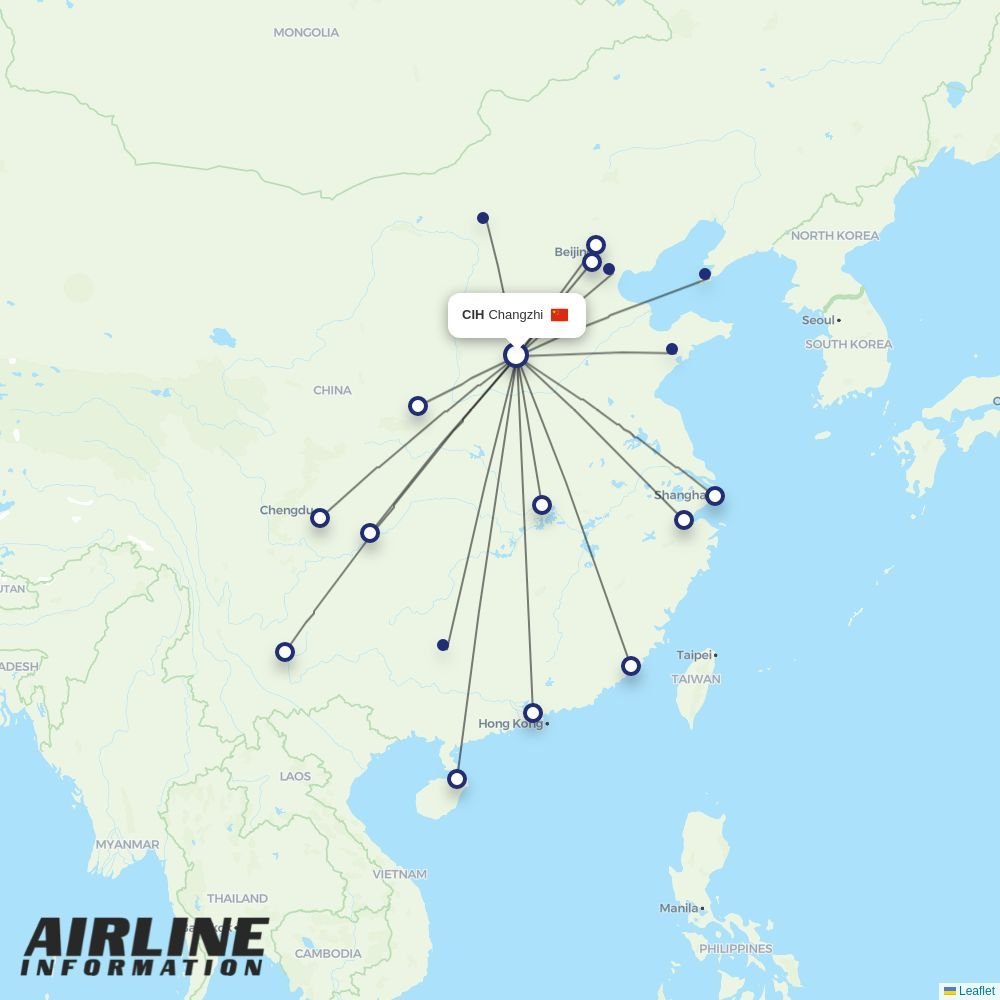 Air China routes from CJU