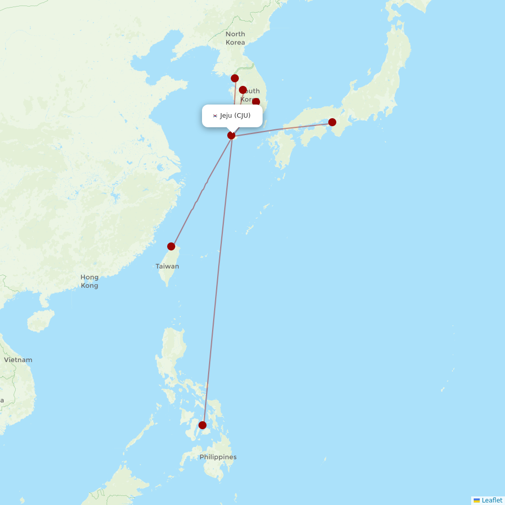 T´Way Air at CJU route map