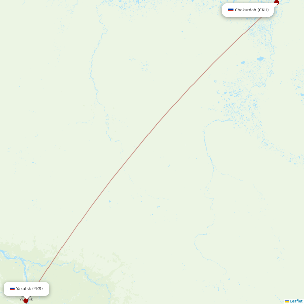 Yakutia at CKH route map