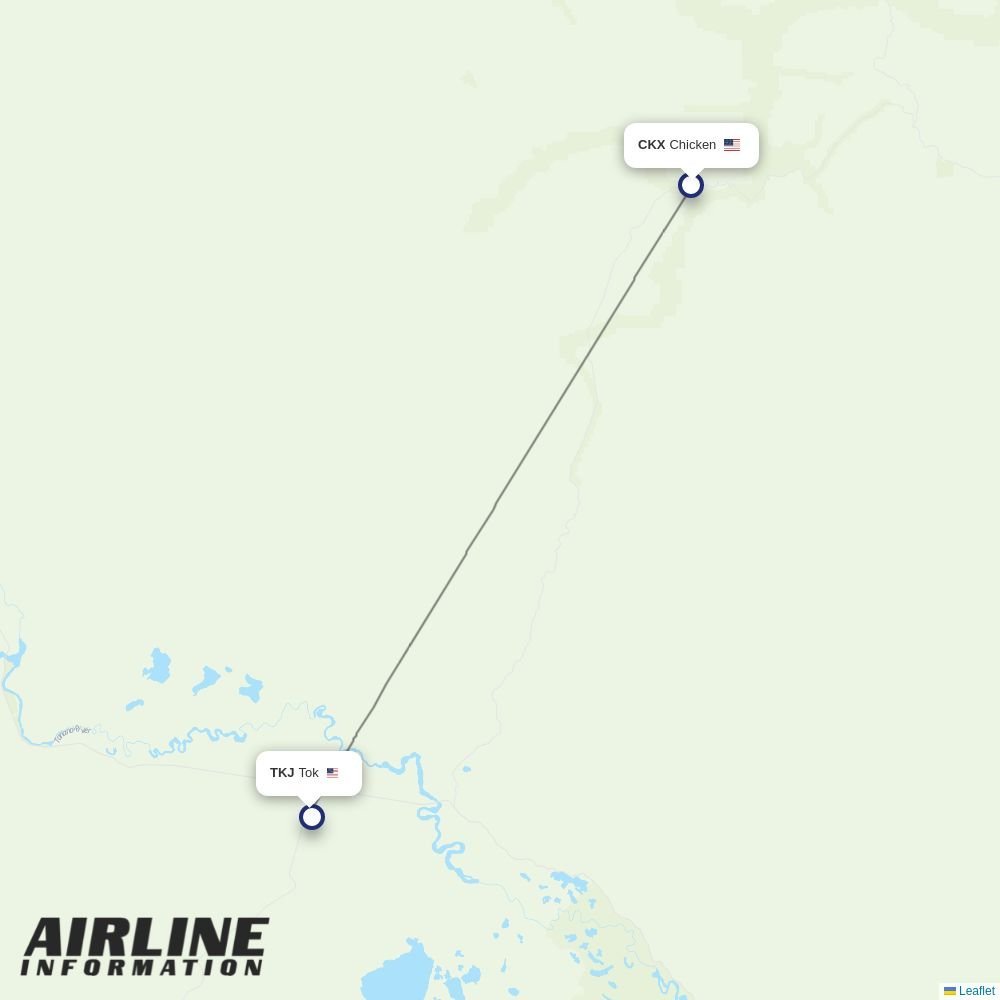 40-Mile Air routes from CKX