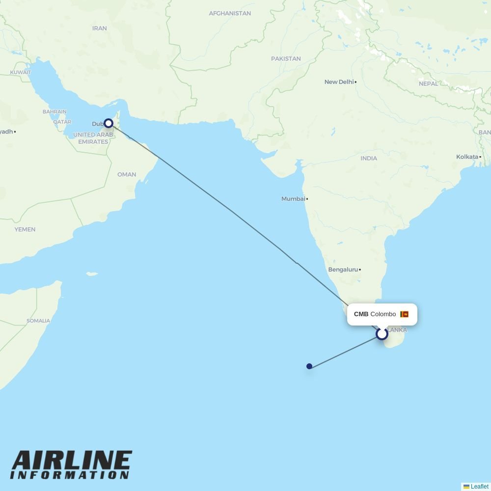 flydubai routes from CMB