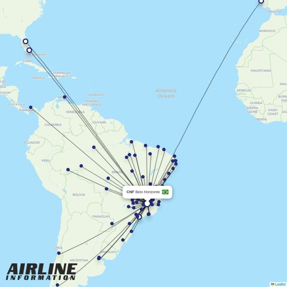LATAM routes from CNF