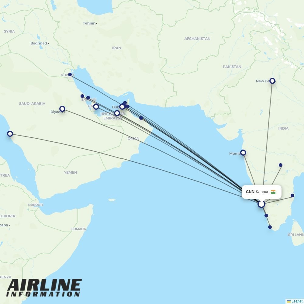 IndiGo routes from CNN