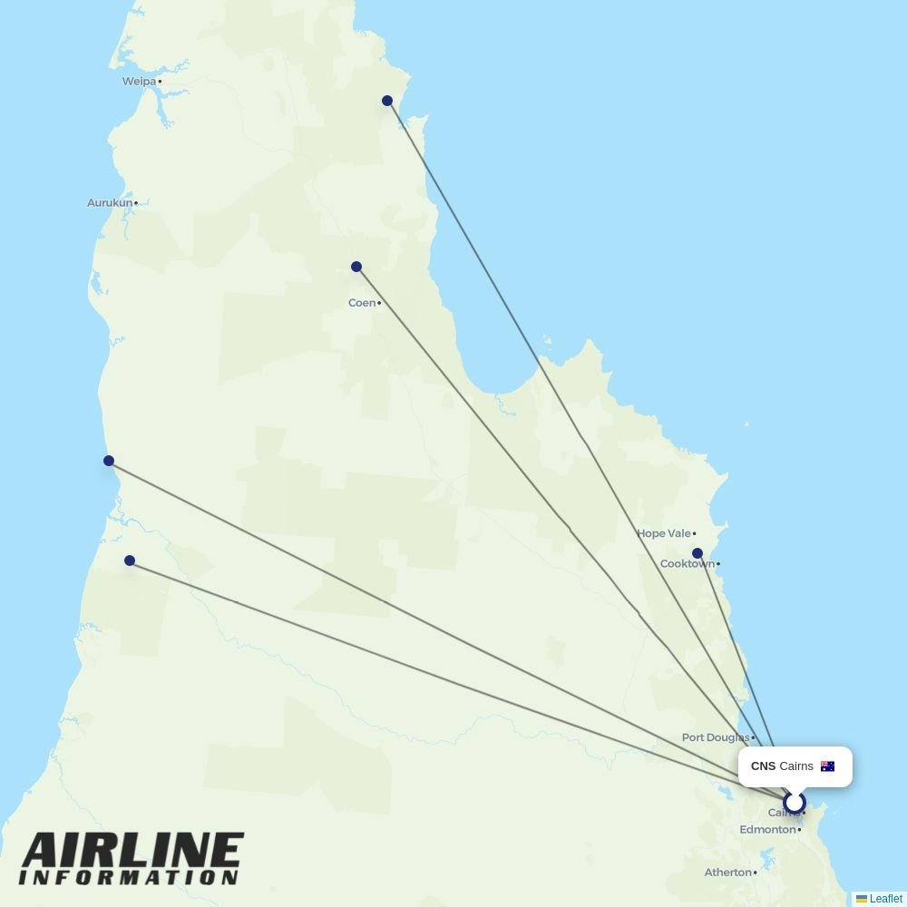 Hinterland routes from CNS
