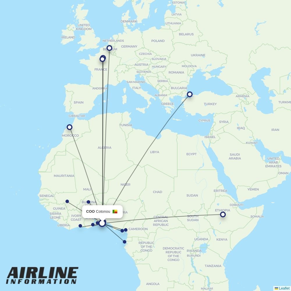 Air Burkina routes from COO